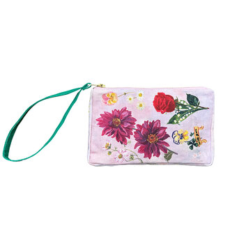 Nathalie Lété Hippy Gardener Pink Floral Wristlet