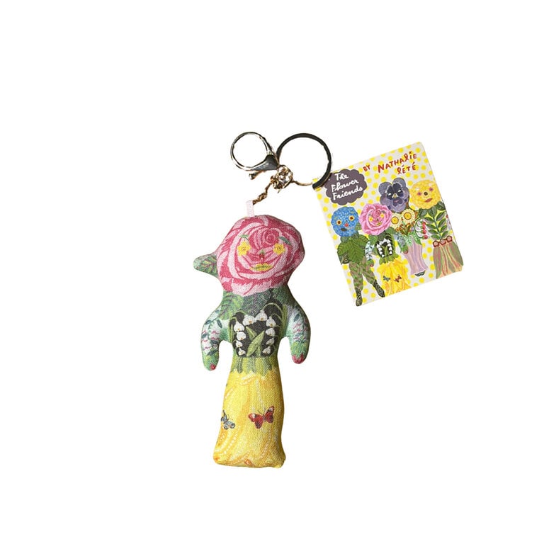 Nathalie Lété Little Miss Rose Flower Friend Keychain