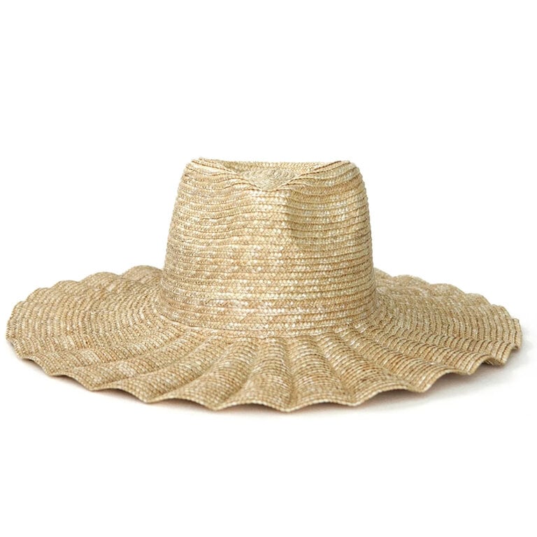 Nalu Scalloped Wide Brim Straw Hat