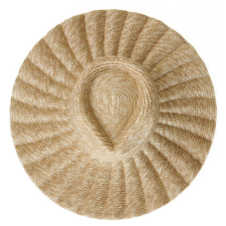 Nalu Scalloped Wide Brim Straw Hat