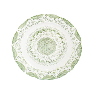 Green Pattern Fine Ware Dinner Plate