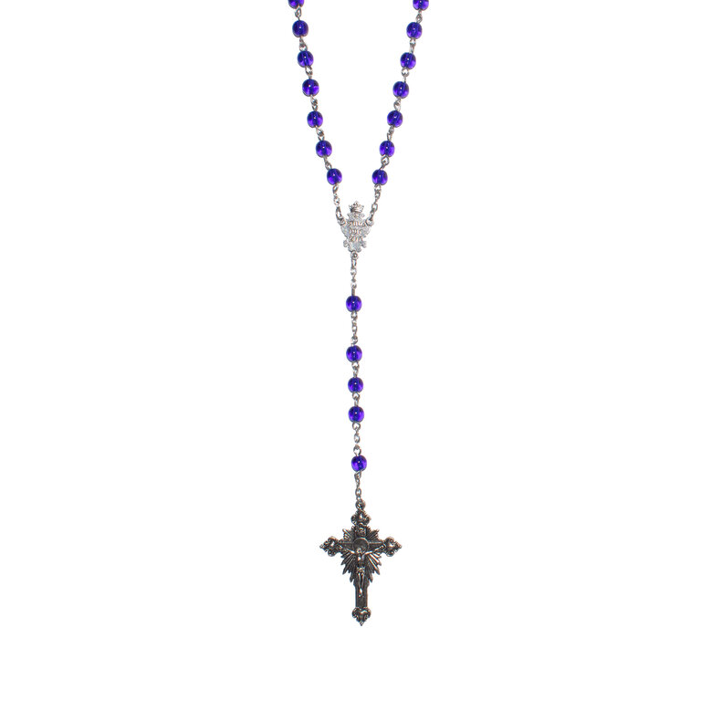 Vintage Rosary Cobalt Blue