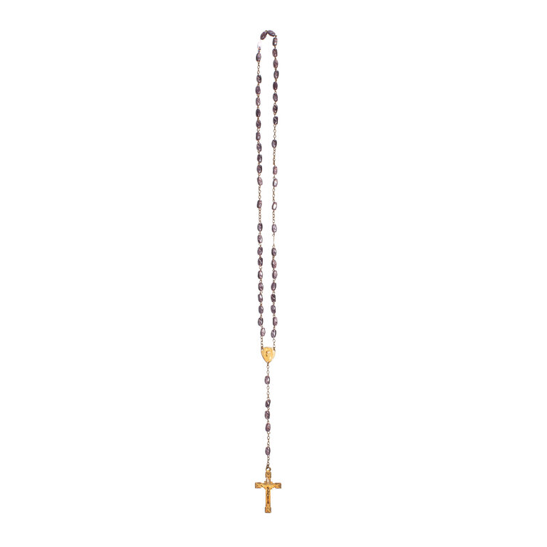 Vintage French Rosary, Plum