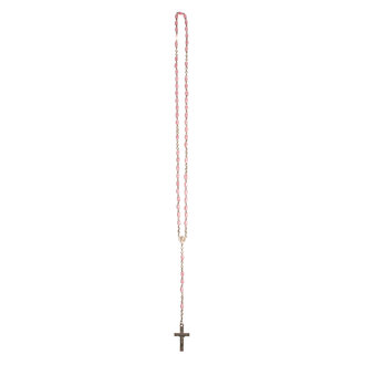 Vintage French Rosary, Light Pink