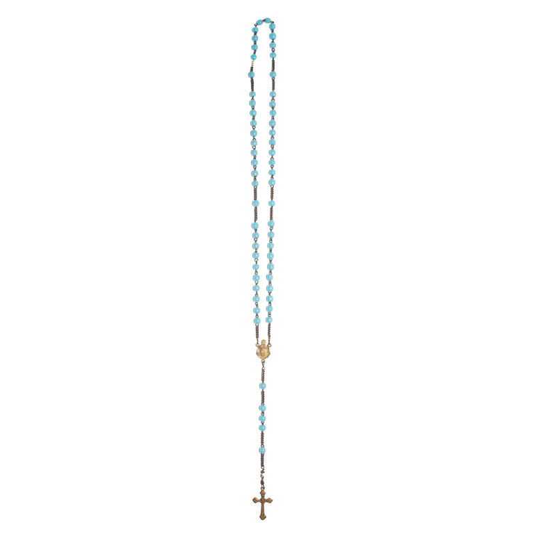 Vintage Rosary Blue