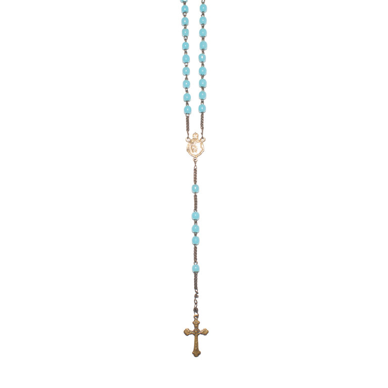 Vintage Rosary Blue