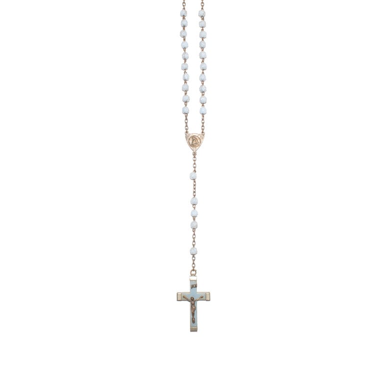 Vintage Pale Blue Rosary