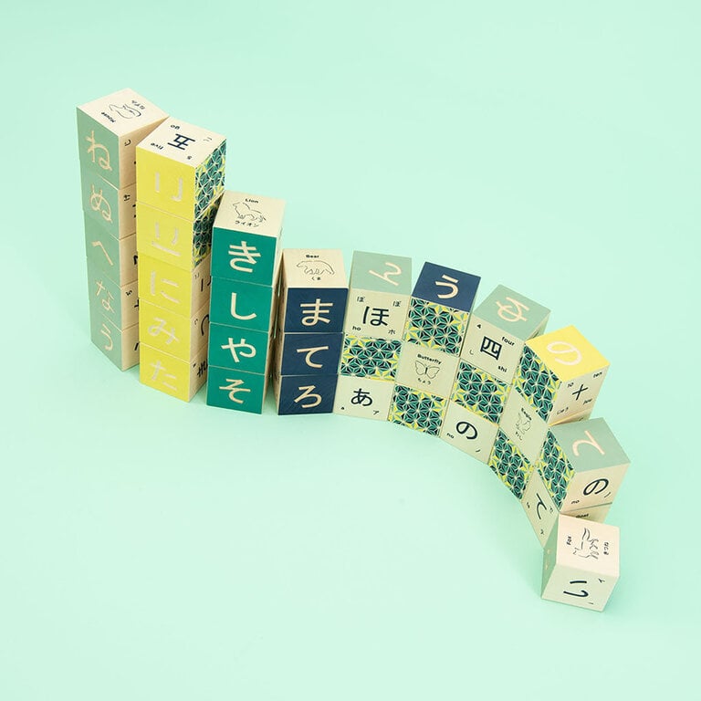 Japanese Wooden Alphabet Blocks