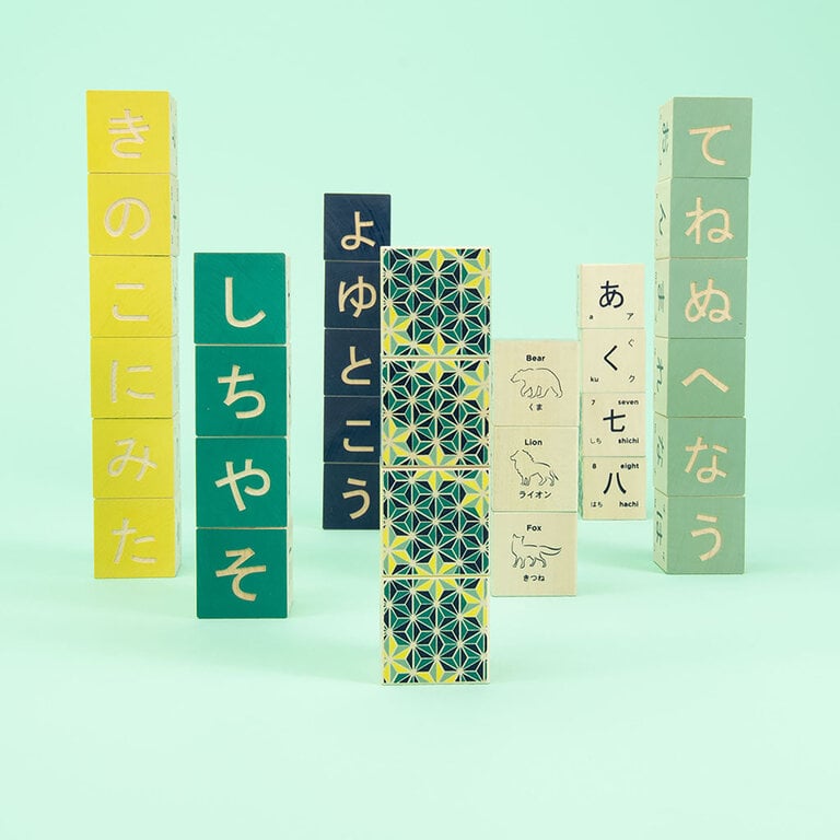 Japanese Wooden Alphabet Blocks