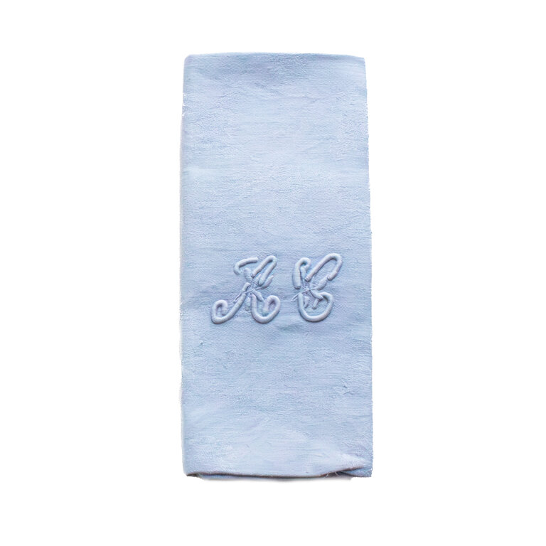Blue Antique French Monogrammed Dinner Napkin