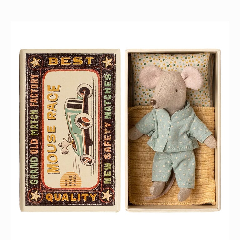 Maileg Little Brother Mouse in Matchbox