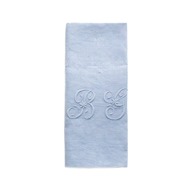 Blue Antique French Monogrammed Dinner Napkin