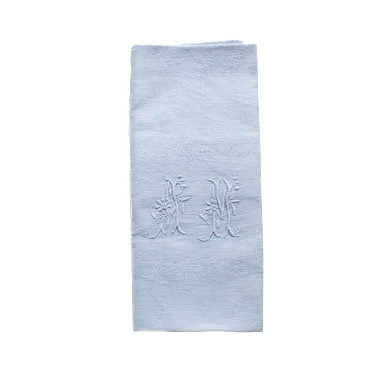 Blue Antique French Monogrammed Dinner Napkin