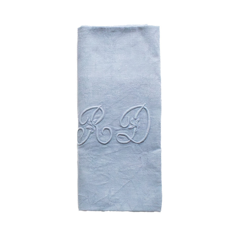 Blue Antique French Monogrammed Dinner Napkin