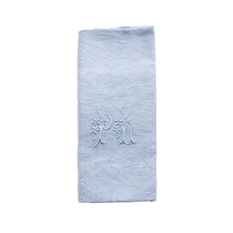 Blue Antique French Monogrammed Dinner Napkin
