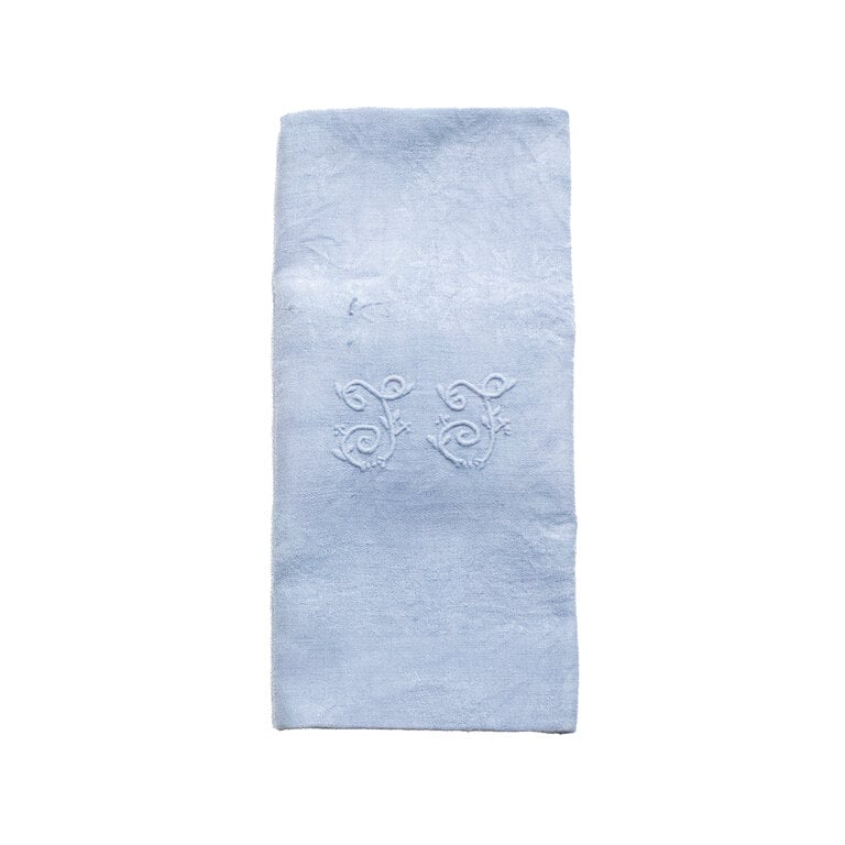 Blue Napkins with Embroidered Initials
