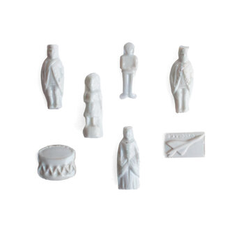 Unfinished Galette de Rois (King Cake) Ceramic Figures