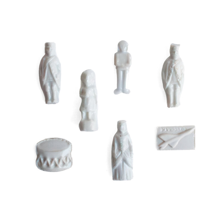 Unfinished Galette de Rois (King Cake) Ceramic Figures