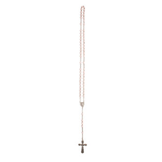 Antique French Rosary, Light Pink