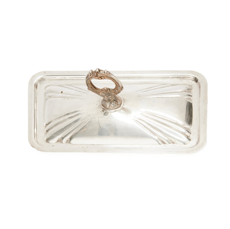 Rectangular Silver Serving Dome