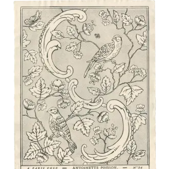 Antoinette Poisson 24C Oiseaux & Feuillages Domino Paper