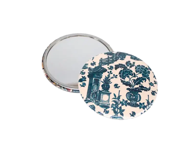Antoinette Poisson  Jardin Indigo Pocket Mirror