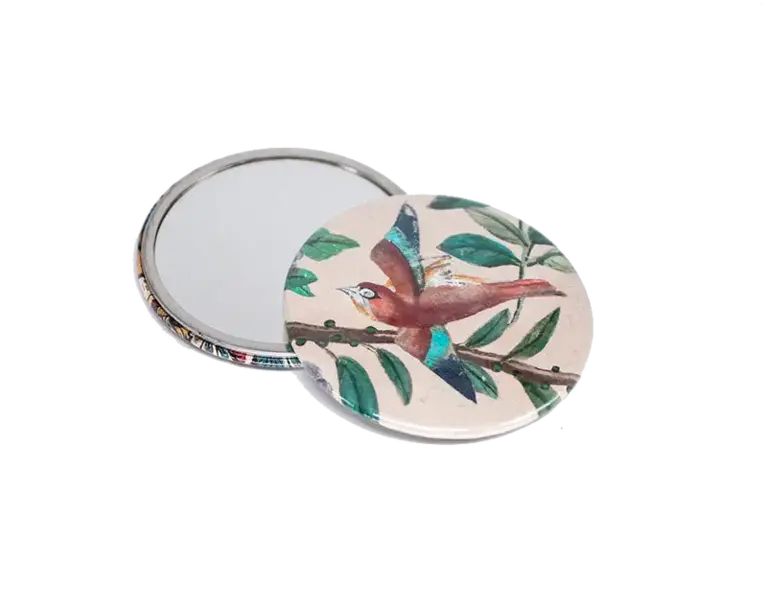 Antoinette Poisson  Canton Beige Pocket Mirror