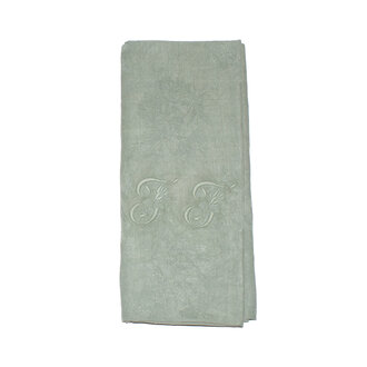 Green Antique French Monogrammed Dinner Napkin