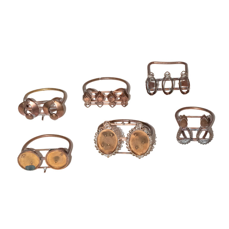 Vintage Armature Rings, Set of 6
