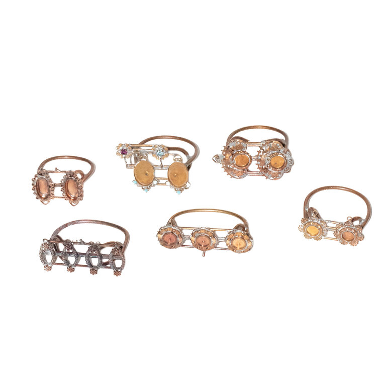 Vintage Armature Rings, Set of 6