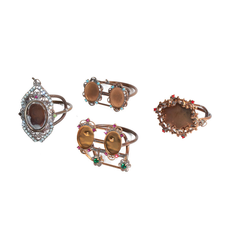 Vintage Armature Rings, Set of 4