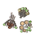 Color : Green Floral Cluster
