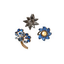 Color : Blue Floral Trio