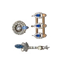 Color : Blue Crystal Trio