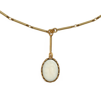 Fallen Aristocrat Petite Lady with Doves Drop Necklace
