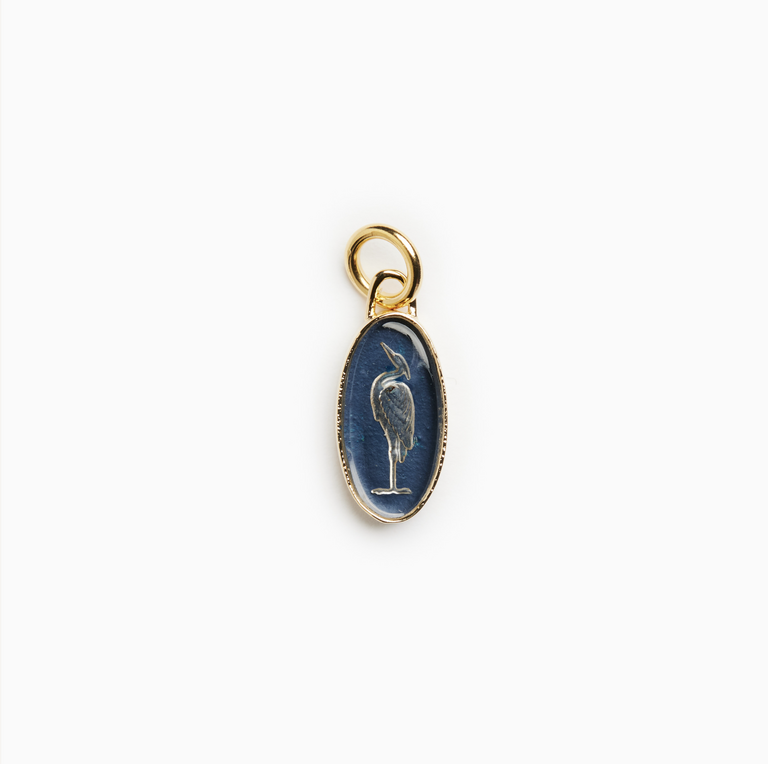 Fallen Aristocrat Charm- Ardea Heron, Small