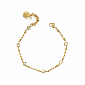 Fallen Aristocrat Round Pearl Chain Bracelet