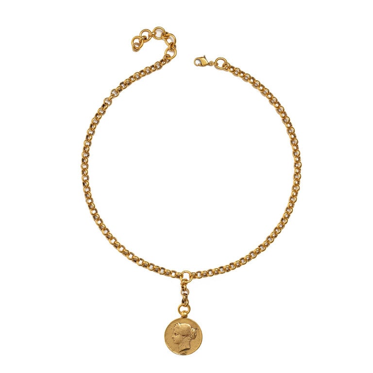 Fallen Aristocrat French Coin Necklace