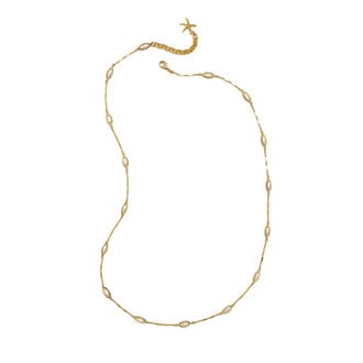 Fallen Aristocrat Oval Pearl Chain Necklace