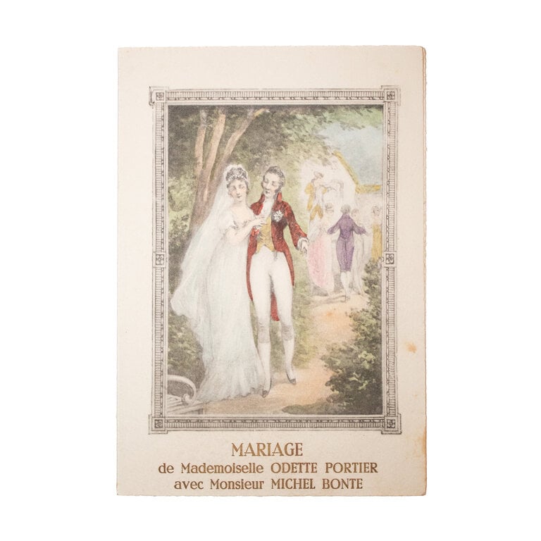 Antique French Wedding Menu