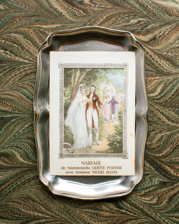 Antique French Wedding Menu