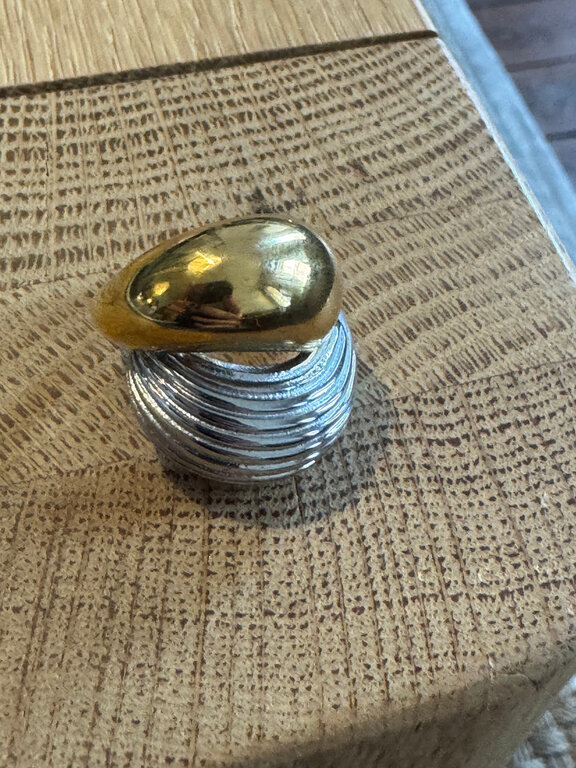 Ring- Julia Two Toned Textured