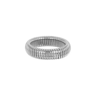 Sylvie Ribbed Silver Ring