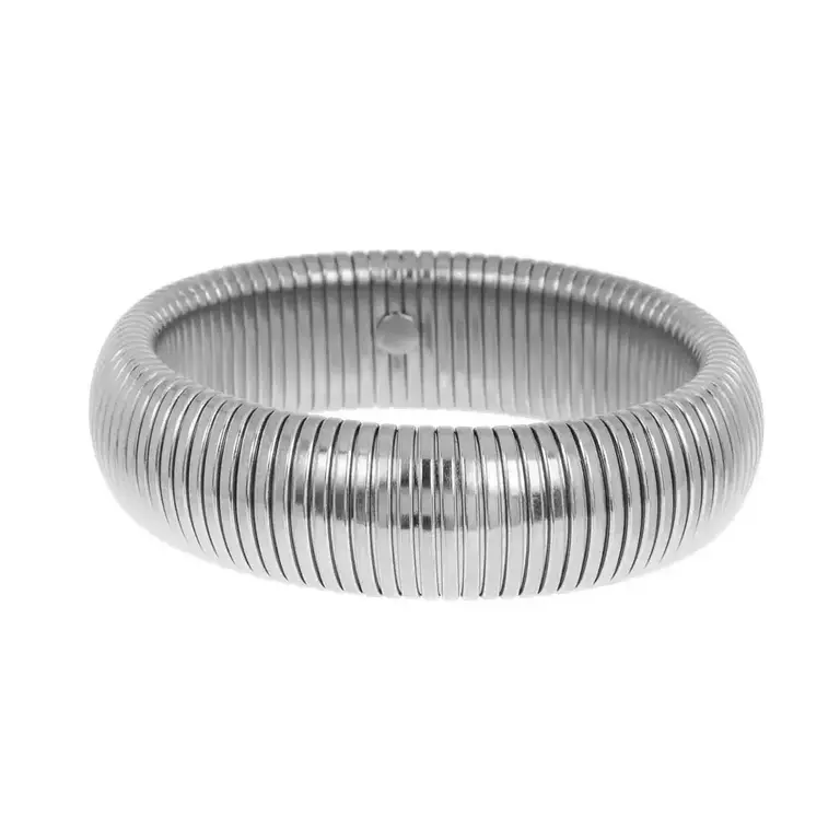 Cuff- Sylvie Ribbed Silver