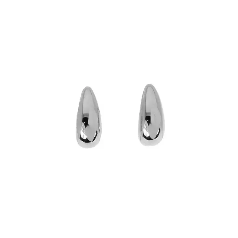 Earring- Celine Teardrop Studs Silver