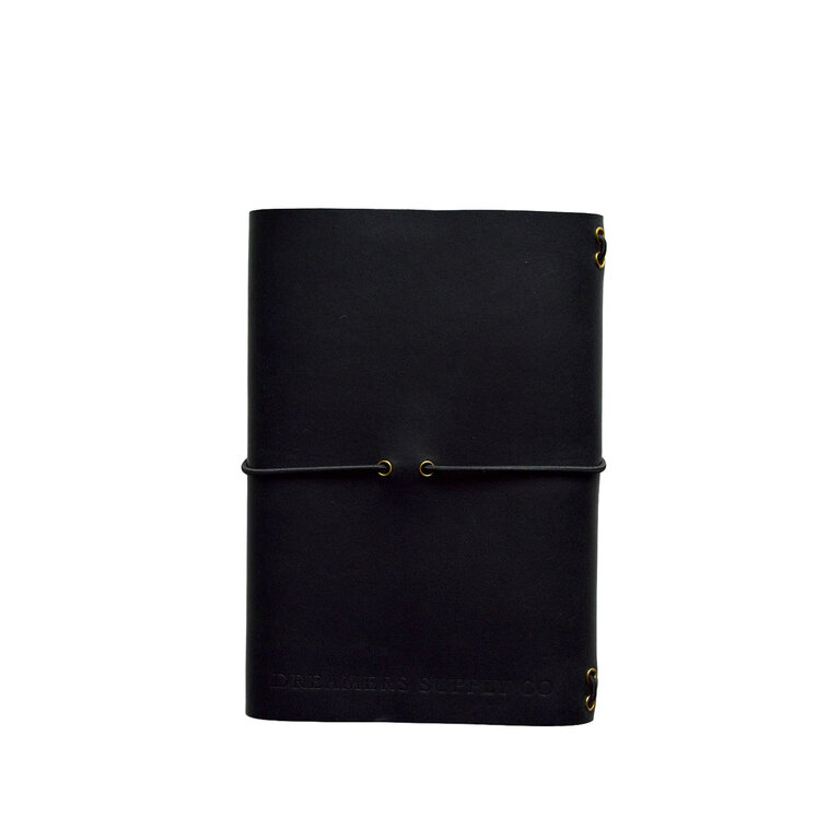 Pocket Journal- Leather Noir with 2 A6 Notebooks