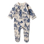 Wilson & Frenchy Wilson & Frenchy  Organic Zipsuit with Feet Little Mountains