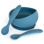 Brightberry Brightberry Suction Bowl + 2 Teething Spoon Set - Blueberry