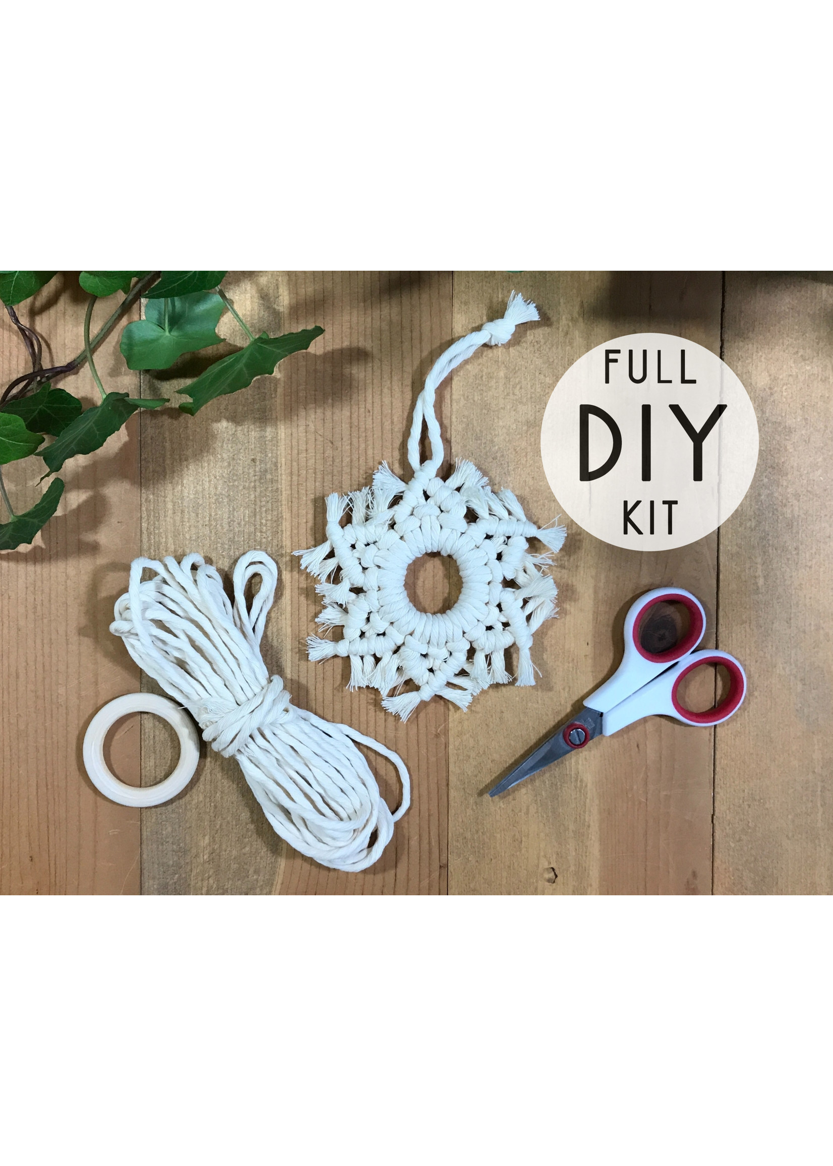 DIY Snowflake Ornament Macrame Kit by Set It Down