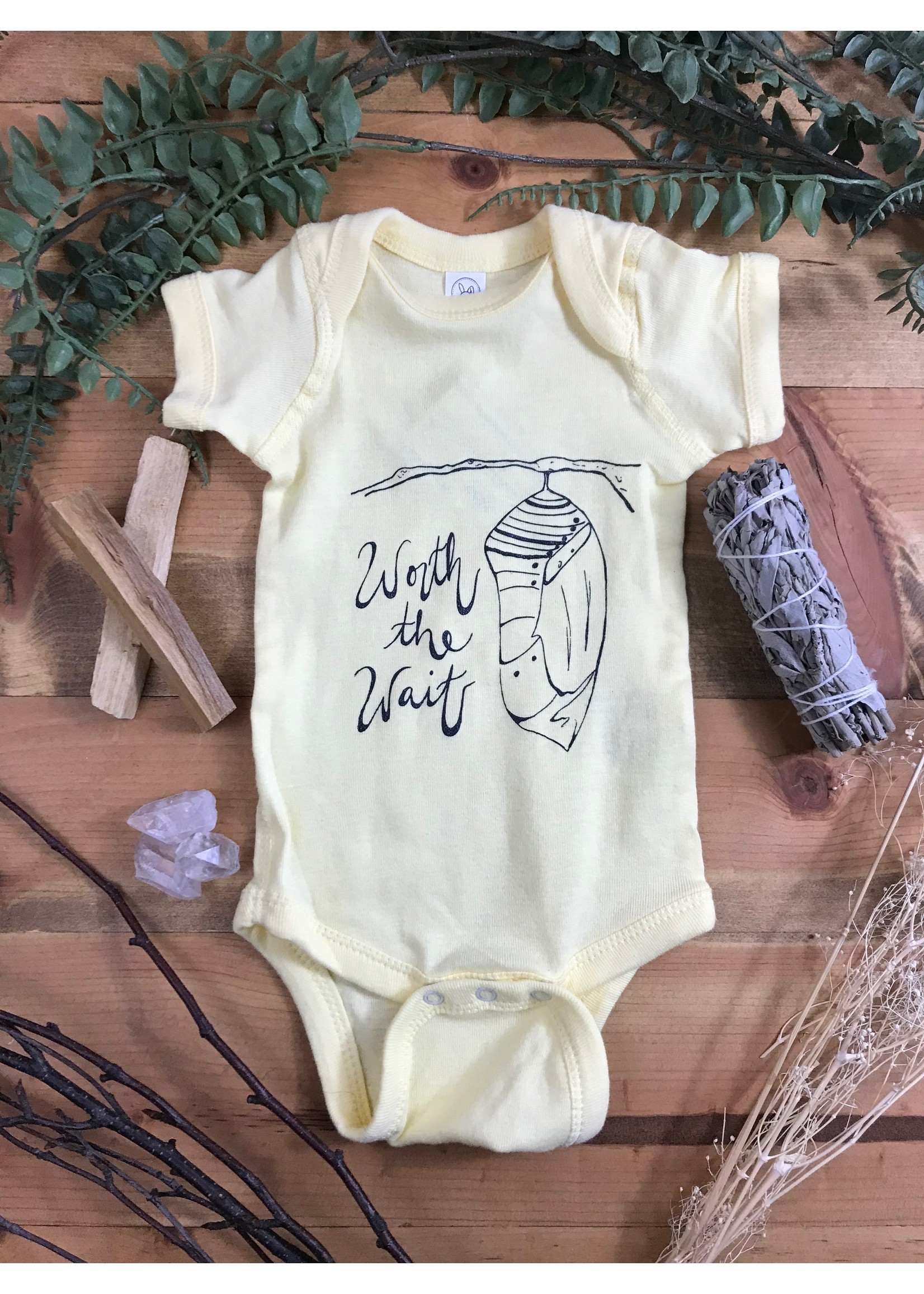 Tangled Up In Hue Worth the Wait Onesie